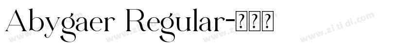Abygaer Regular字体转换